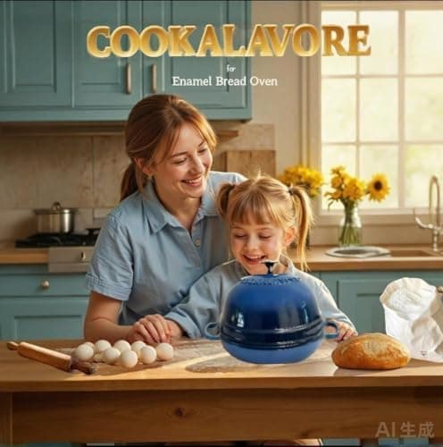 Dutch Oven for Bread Baking,6 Quart Enamel Bread Oven for Sourdough,10.5"Bread Oven with Lid,Bread Pans for Homemade Bread,Blue Thick Enamel Bread Pan-with Silicone Baking Mat&Recipe,Gifts for Family view 6