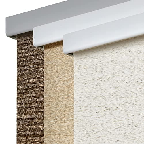 Persilux Free-Stop Cordless Windows Shades Light Filtering Roller Blinds for Windows (Khaki 28" x 72") Natural Woven Fabric UV Protection Privacy Roller Shades for Windows, Home, Office, Doors view 1