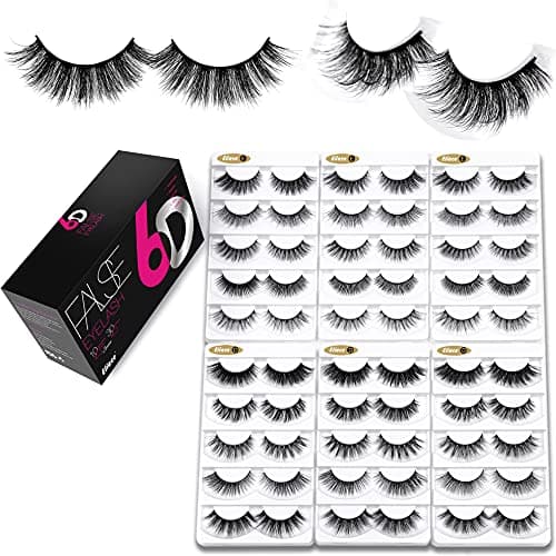 Eliace False Eyelashes Natural look Cat Eye Lashes Wispy Strips,6D Volume Mink lashes 30 Pairs 10 Mixed Styles Fake Eyelashes Pack,Wispy Eyelash Soft Reusable Dramatic Fluffy Beauty Lash Wholesale view 1