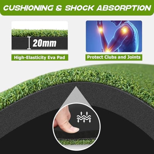 Bltend Golf Mat 36mm: 5x4ft/6x4ft Golf Hitting Mat Practice Outdoor Indoor view 3