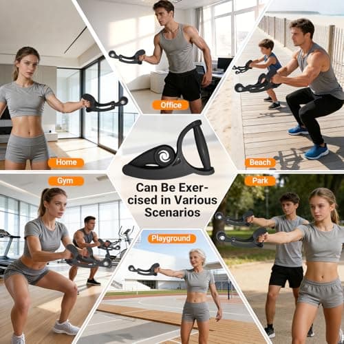 SOHIDAS Arm Workout for Men and Women Weighted Ropeless Battle Rope for Home Gym Arm Trainer Workout Fitness Equipment 360° Hand-Crank Forearm Trainer for Full-Body HIIT, Low-Impact Aerobic Training view 3