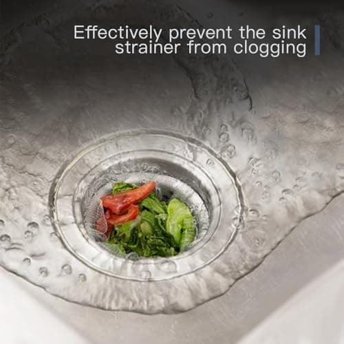 300 PCS Kitchen Disposable Mesh Sink Strainer Bag and PP Extraction Box Fits Sink Strainer Elastic Anti-Clogging Eco-Friendly Sink Drain Strainer Collecting Kitchen Food Waste Garbage view 5