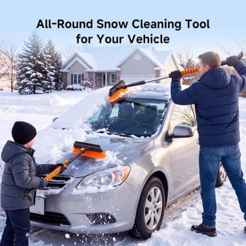 39" 3-in-1 Extendable Snow Brush and Ice Scrapers for Car Windshield view 3