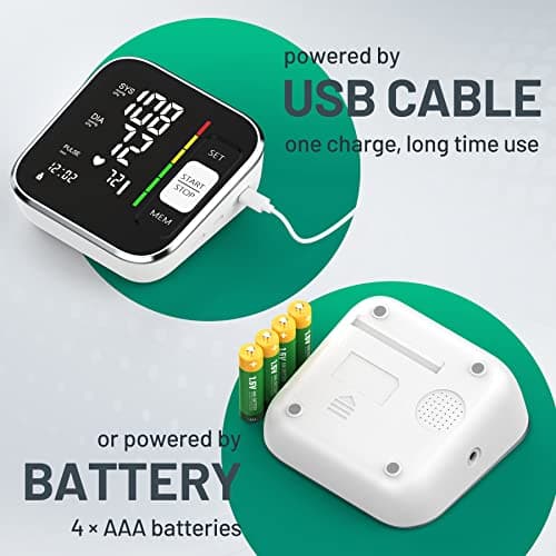 Blood Pressure Monitor Upper Arm Digital Blood Pressure Machine for Home Use with Backlit Display 8.7"-15.7" Cuff with Storage Bag view 6