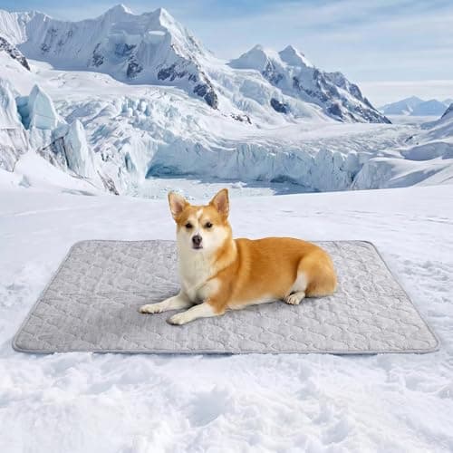Cozy Bliss Deluxe Leakproof Cooling Blanket for Small Dogs Q-Max 0.5, Soft & Durable Washable Pet Cooling Mat for Hot Weather, Livingroom, Pet Throw & Couch Protector for Cats, Silver Grey, 25"x35" — image 1