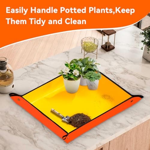 Square Succulent Gardening Tray Waterproof 26.8" x 26.8" Thickened Tidy Soil Change Mat view 5