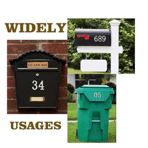 Mailbox Numbers for Outside, MONNCHA House Numbers for Mailbox 3D Self Adhesive mailbox Numbers 2 Inch Door Address Numbers Stickers for Mailbox, Apartment, House, Trash Bins - Silver view 4