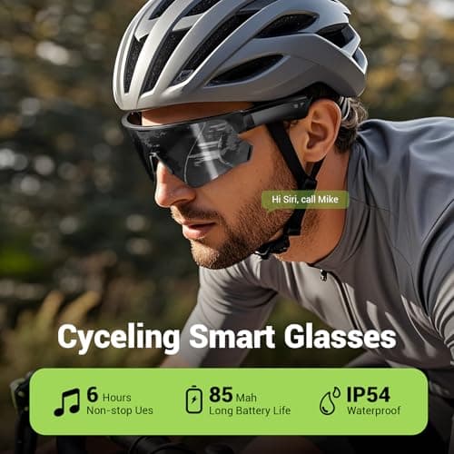 Blackview Bluetooth Sunglasses, UV400Protection, Bult in Mic & Speakers, Voice Assistant Compatible, 5.4 Bluetooth, Polarized Lens for Outdoor Activities view 2