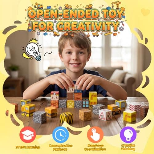100-Piece Magnetic Building Blocks for Kids STEM Learning Toy view 6