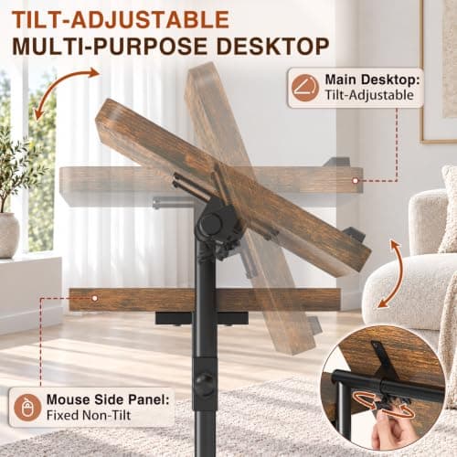 2026 Anti-Wobble Modern Rolling Portable Laptop Table with Lockable Wheels view 5