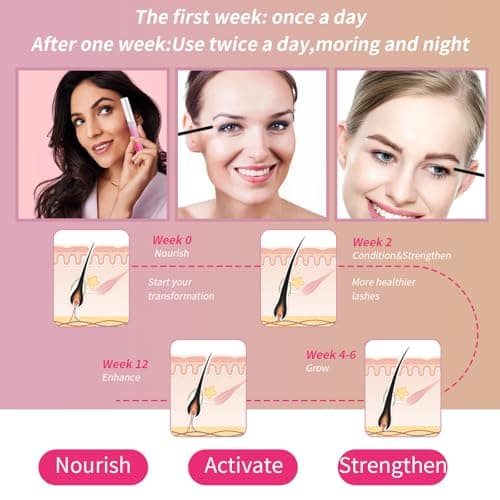 Eyelash Growth Serum – Lash Serum for Eyelash Growth with Plant Extracts for Longer Thicker Fuller Lashes Nourishing Formula to Enhance Natural Beauty Hypoallergenic Oil Free lash growth serum view 3