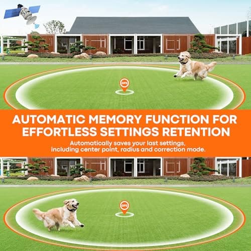 GPS Wireless Dog Fence System: Electric Fence for Dog with 4-Zone Progressive Correction & 3 Modes, 55-6000ft Adjustable Range, Waterproof Rechargeable GPS Dog Collar for Medium Large Dogs Outdoor Use view 6