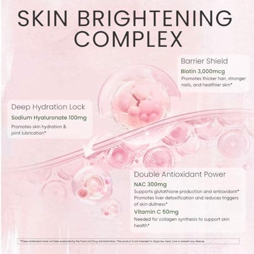 NEUMINA Women's Skin & Beauty Complex, Skin Brightening, Hair, Skin & Nails Health, Cellular Health, Antioxidant Support, Vegan, Non-GMO, Made in USA, 90 Servings view 4