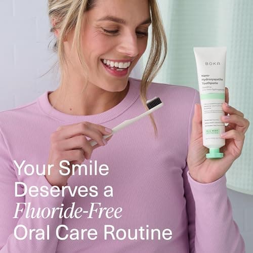 Boka Fluoride Free Toothpaste, Nano Hydroxyapatite Toothpaste, Appropriate for Sensitive Teeth - for Adult Oral Care - Ela Mint Flavor, 4 Fl Oz 1Pk US Manufactured view 2