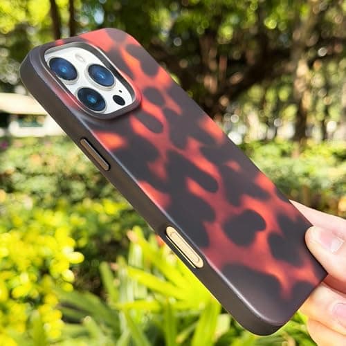 ASONCE Cute Tortoise for iPhone 16 Pro Case - Compatible with MagSafe - Matte Magnetic Design Tortoise Phone Case for Women Girly - Tortoiseshell view 6