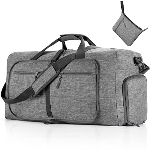 Vomgomfom Travel Duffle Bag for Men, 65L 85L 115L Foldable Travel Duffel Bag with Shoes Compartment Overnight Bag for Men Women