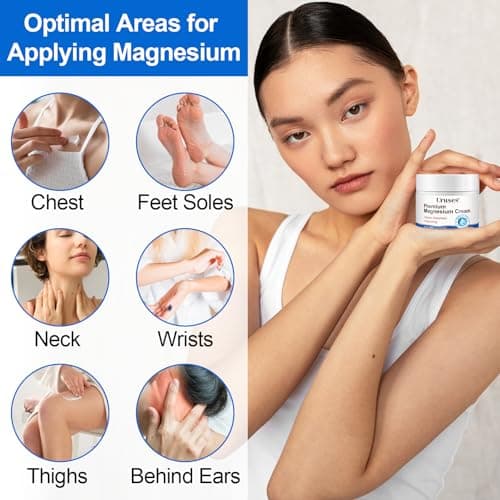 2Pack Magnesium Cream, Body Lotion, High-Concentration Zechstein Magnesium for Muscle & Joint Support, Easy Absortion, 3.17G view 4