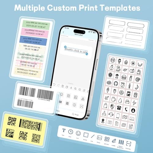 Bluetooth Label Maker Machine N12 Mini Thermal Label Printer, White view 2