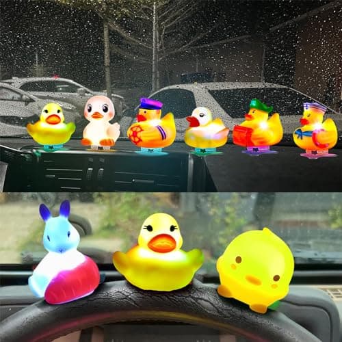 Light Up Rubber Duck Plug, 16 Colors Changing LED Interior Car Light for Jeep Dashboard Universal Fit for Most Vehicles (Excluding Rubber Duck) (20) view 2