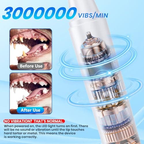 PATWING Dog Plaque Remover for Teeth, Pet Ultrasonic Cleaner with LED Light & Stand, 5 Modes, Pet Teeth Cleaning kit, Suitable for Dogs and Cats view 3