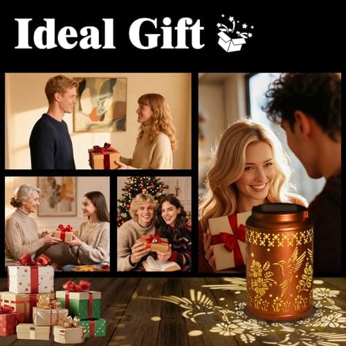 Mothers Day Gifts for Mom, Hummingbird Solar Lanterns Outdoor Waterproof - Birthday Gifts for Women, Hanging Solar Lantern for Yard, Patio, Porch, Garden Decor view 6