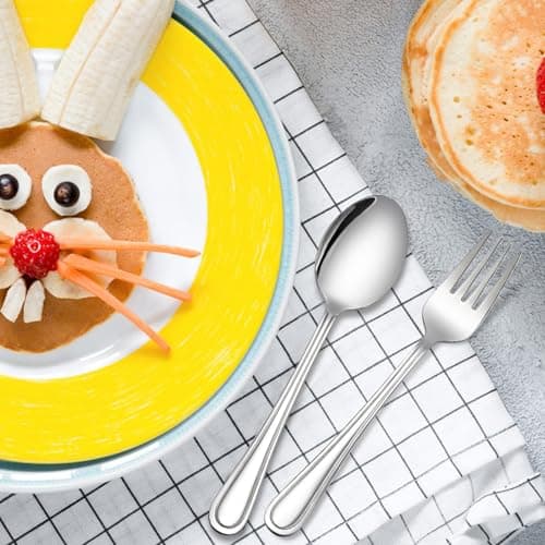 LIANYU 6-Piece Toddler Utensils Forks, Kids Silverware Forks for 2-10 Year Old, Children Cutlery Flatware Set, Kids Child Utensils for Home Preschools, Dishwasher Safe view 2