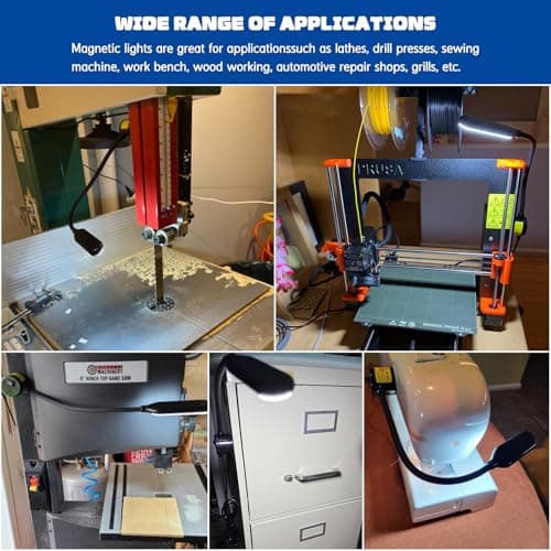 Amazing Power Sewing Machine Light LED Flexible Gooseneck Work Lamp with Magnetic Mount Base for Workbench Lathe Drill Press view 6