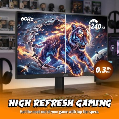AOC 27 Inch QHD Gaming Monitor 240Hz 0.3ms, Overclock 260Hz, IPS, 2560x1440, G-Sync Compatible, HDR Ready, DisplayPort 1.4 HDMI 2.0, VESA Mount, 3-Year Zero-Bright-Dot, Q27G41ZE view 3