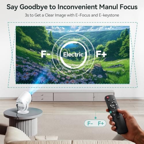 Mini Projector, Nasin VF211 Portable WiFi Bluetooth 1080P Electric Focus view 6