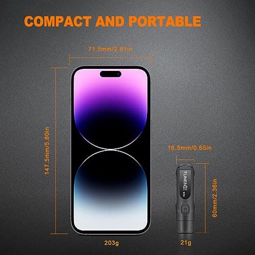 TUNENGE Rechargeable Keychain Flashlights, 650 High Lumens EDC Pocket Flashlights, Mini Flashlight Be Used for Camping Outdoors Emergency（Black） view 5