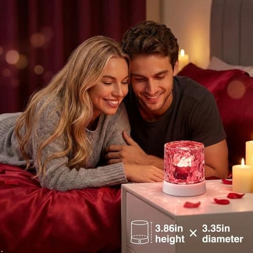 Liedrg Rechargeable Cordless LED Shower Light, 3D Ocean Wave Water Ripple Projector for Bathroom Bathtub Spa view 3