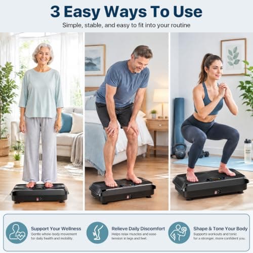 POWERFUEL Vibration Plate Exercise Machine for Lymphatic Drainage view 3