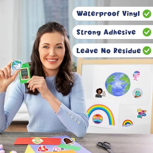 Yqskt 200PCS Social Justice Stickers, Feminist, Equality, Human Rights & Activism Stickers, Social Worker Gifts for Women Teens, Vinyl Decals for Laptop Water Bottle Scrapbook view 4