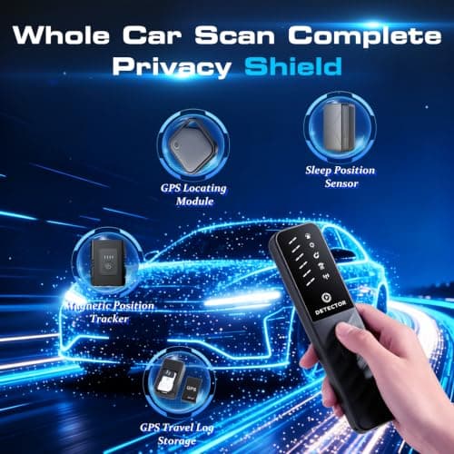 AI Hidden Camera Detectors, Anti Spy Finder, RF Signal & WiFi Scanner | GPS Magnetic Tracker & Pinhole Camera Scanner, Portable Privacy Pen 6 Sensitivity for Hotel Airbnb Office Car Travel (Black) view 3