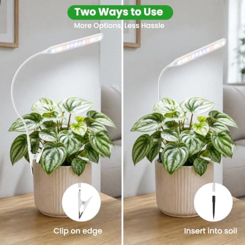 2 in 1 Grow Lights for Indoor Plants, Full Spectrum Plant Light view 2
