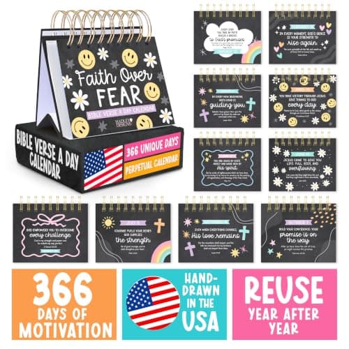 Daily Bible Verse Desk Flip Calendar 2027 - Daily Scripture Flip Calendar | Inspirational Desk Calendars 2027, Christian Perpetual Calendars, Motivational Quotes for Desks, Christian Birthday Gifts view 3