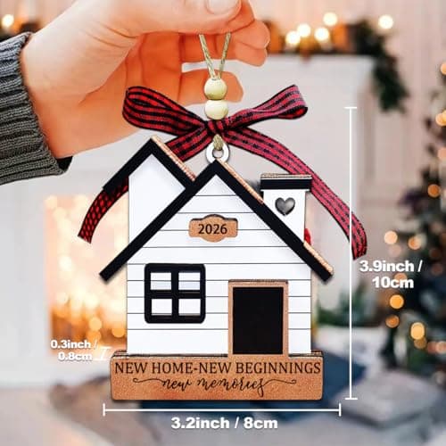 New Home Ornament 2026- Housewarming Gifts New Home, New House New Beginning, House Warming Gift for Women, Couple, homeowners, New Home Gift Ideas - First Home Christmas Ornament 2026 view 3