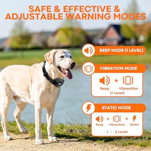GPS Wireless Dog Fence System: Electric Fence for Dog with 4-Zone Progressive Correction & 3 Modes, 55-6000ft Adjustable Range, Waterproof Rechargeable GPS Dog Collar for Medium Large Dogs Outdoor Use view 5
