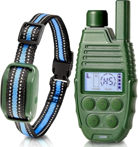 Shock Collar for Dogs, 4200FT Dog Training Collar with Remote for 15-120lbs Small Medium Large Dog, IP68 Waterproof Rechargeable E Collar with 3 Training Modes: Beep, Vibration, Safe Shock（Green） — image 1