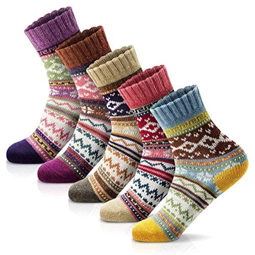 FYC Socks for Women Warm Wool Winter Women Socks, Women Christmas Gift | Women Christmas Gift Birthday,Stretchy Cuffs,Cozy House Socks,Outdoor Winter & Boot Socks,Gifting & White Elephant Exchanges — image 1