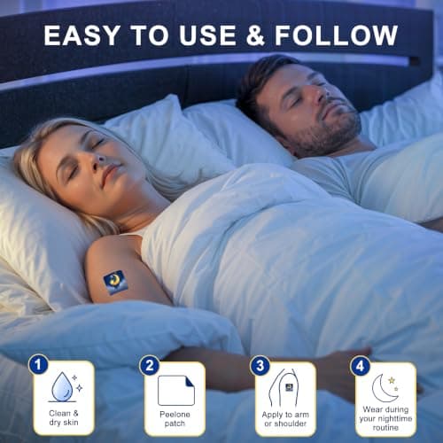 Bkafrem Sleep Patches for Adults, Extra Strength Sleep Aid | Easy-to-Apply Sleep Patches for Men and Women, Designed for Long-Lasting Night Comfort, Wake Up Refreshed, 72 Patches view 4