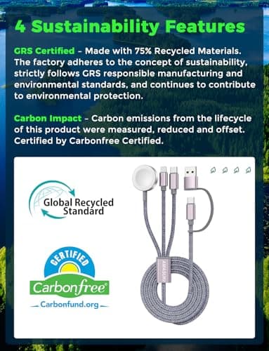 2026 Travel Essentials,3 in 2 USB C Cable for Apple Watch Charger,iPhone Charger,Multi Charging Cable,Cruise Vacation Camping Essentials for iWatch Series 11-2/Ultra,iPhone 17-12,Car,Sony PSP Cables view 6