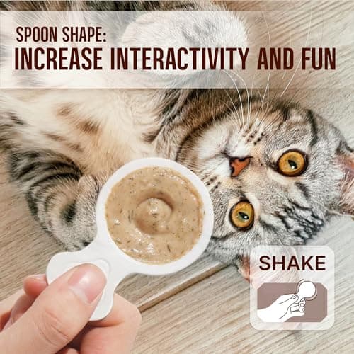 Petphabet Lickable Cat Treats Spoon, 36 Count Creamy Puree Kitten Treats Chicken & Wheat Grass Recipe, Functional Wet Paste Cat Snacks for Hairball Control, Grain-Free Kitty Treat with Vitamin Taurine view 6