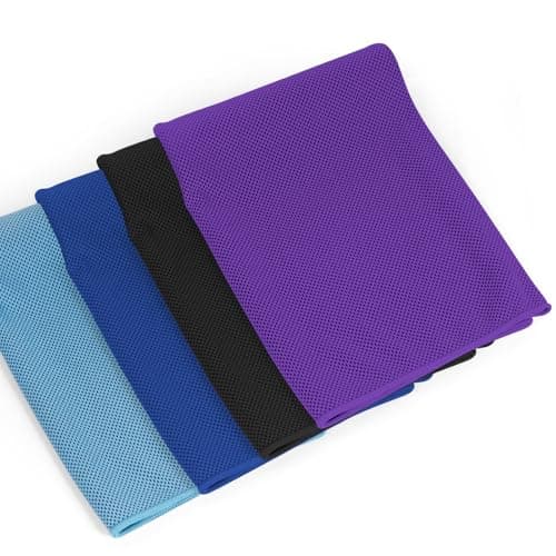NUOYEE 4 Pack Cooling Towels Wrap for Neck Face,Ice Cold Towel Rags Quick Dry for Gym Fitness Yoga Tennis Cycling Running Hiking Workout Sweat(Multicolor-02) — image 1