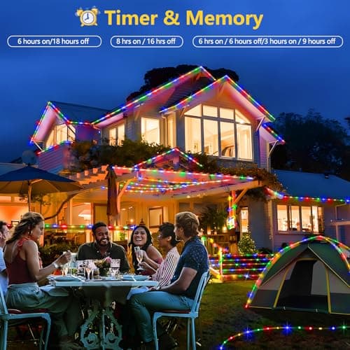 KNONEW 164FT 1000LED Rope Lights for Outside,Outdoor String Lights Waterproof 8 Modes Clear Tube Light for Indoor,Bedroom,Wedding,Garden,Patio,Christmas,Tree,Rv,Holiday Decoration(Multicolor) view 3