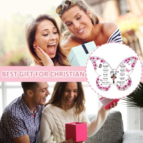 YXOTJHS Christian Gifts for Women, Butterfly Inspirational Gifts for Friends, Religious Spiritual Gifts for Her Mom Girl Coworker Sister, Birthday Gift for Women - Acrylic Plaque view 6