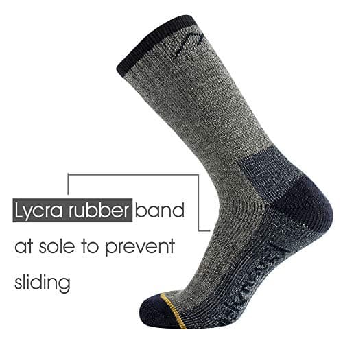 KAVANYISO Men's Merino Wool Hiking Socks Breathable Athletic Crew Thicken view 2