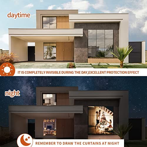 XIAWEI One Way Privacy Window Film Heat & UV Blocking, 17.5In×6.5Ft | Heat Control Window Privacy Film, Window Tint Sun Blocking Blackout, Explosion-proof Premium PET Material, Cosmic Black view 3
