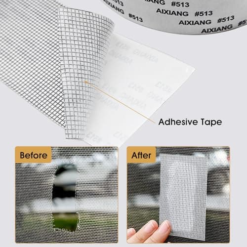 GIUPRE Screen Repair Tape - 2" x 15FT Window Screen Repair Tapes for Windows & Door Mesh Tears Holes, Strong Adhesive Screens Tapes Repair Mesh, Window Screens Repairs Kit(Grey) view 5