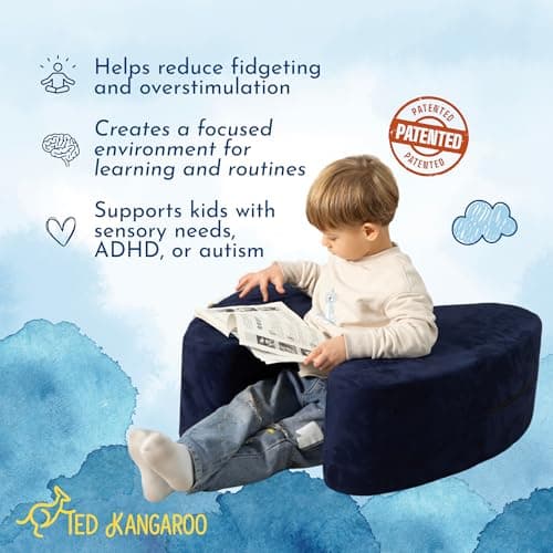 TED KANGAROO Sensory Soft Squeeze Seat – Calming Compression Chair for Kids with Sensory Needs, Washable Cover, Rocking Design view 3